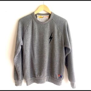 Aviator Nation Stitched Bolt Crewneck Medium